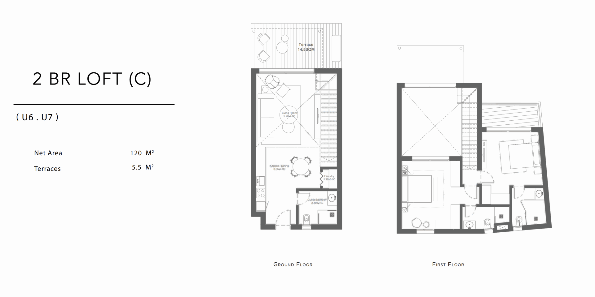 2 bd loft seashell ras el hekma layout