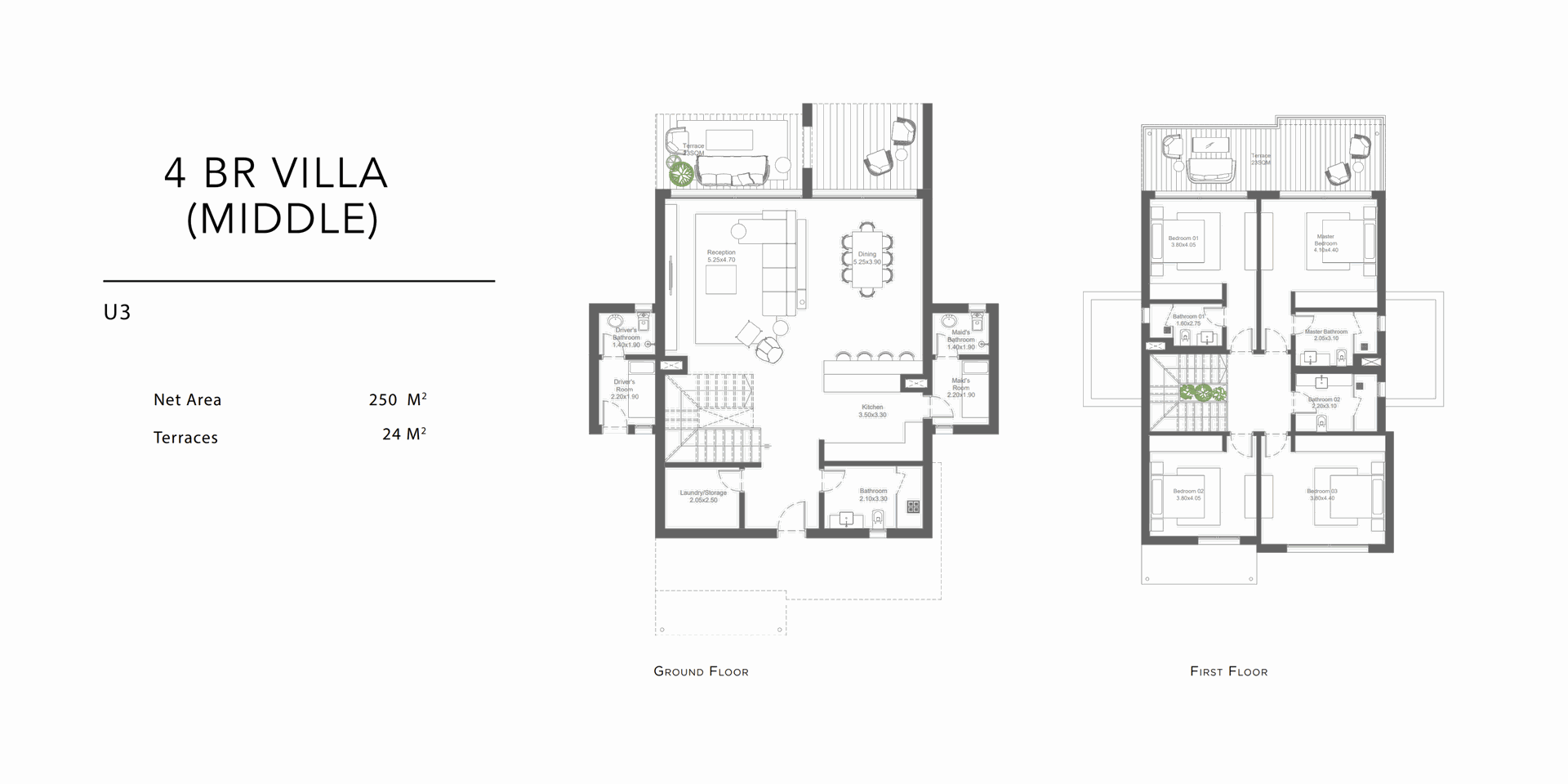 4 BR Villa G Villas Layout Seashell Ras El Hekma