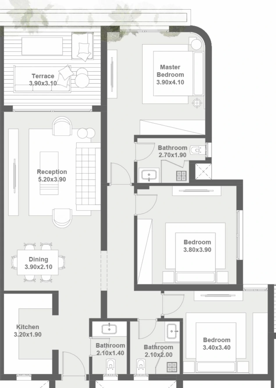 G Developments 145 SQM Layout Floor Plan